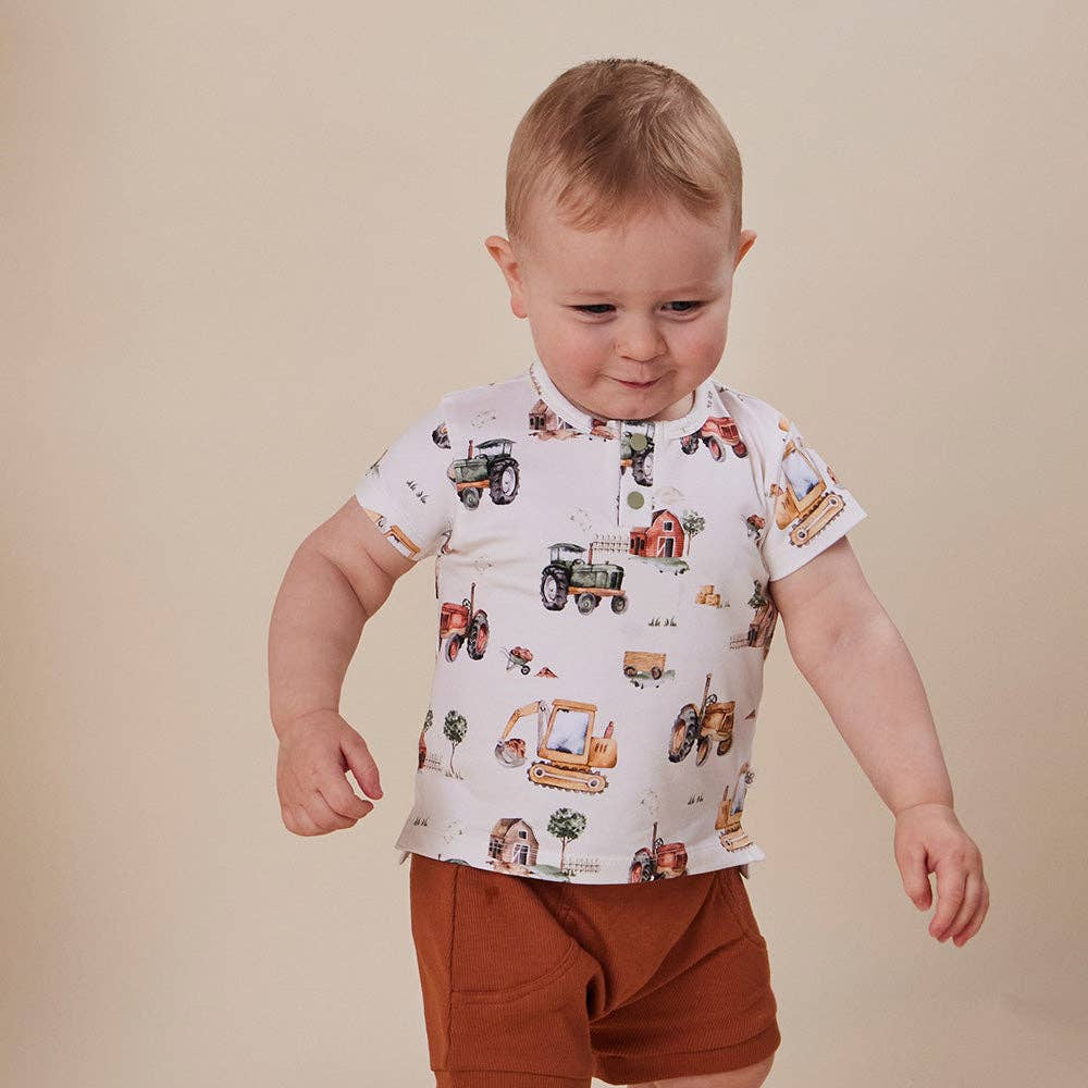 Diggers & Tractors Organic Short Sleeve Top