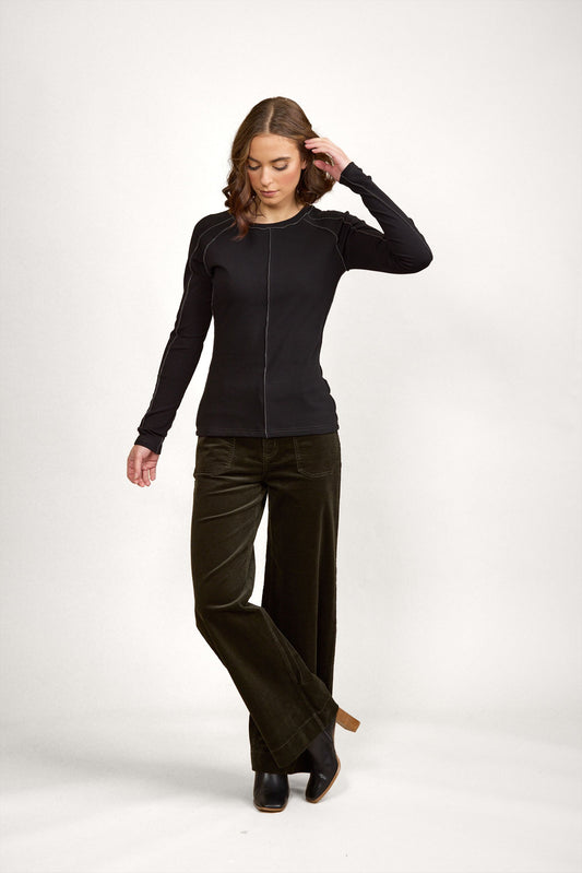 Alex Top-Black/Charcoal