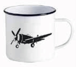 Enamel Mug Ka Pai Kiwi Plane