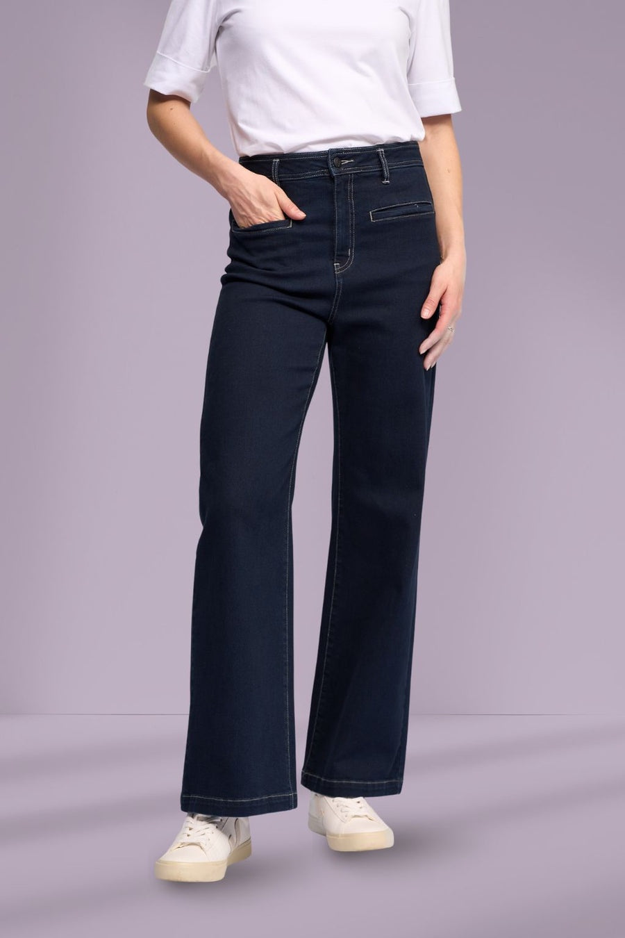 Peace Jean Wide Leg Full Length Ink