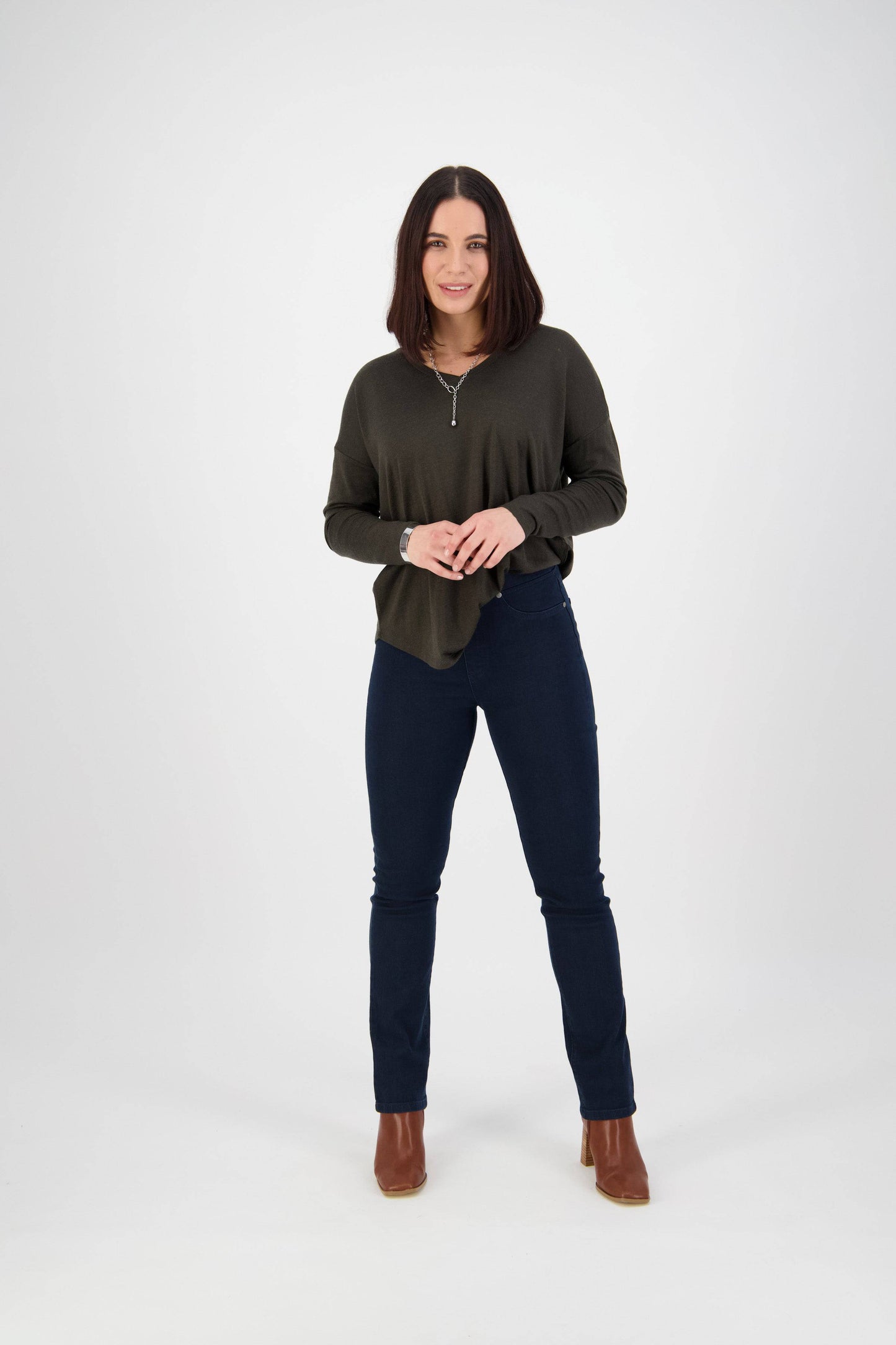 Slim Leg Pull On-Indigo Denim