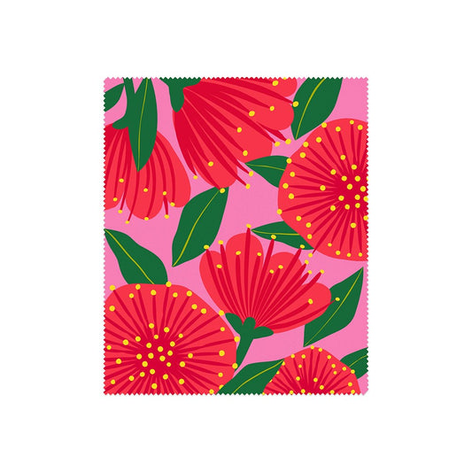 Bright Pink Pohutakawa Lens Cloth