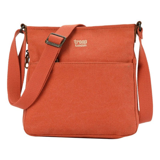 Classic Zip Shoulder Bag - Small Orange
