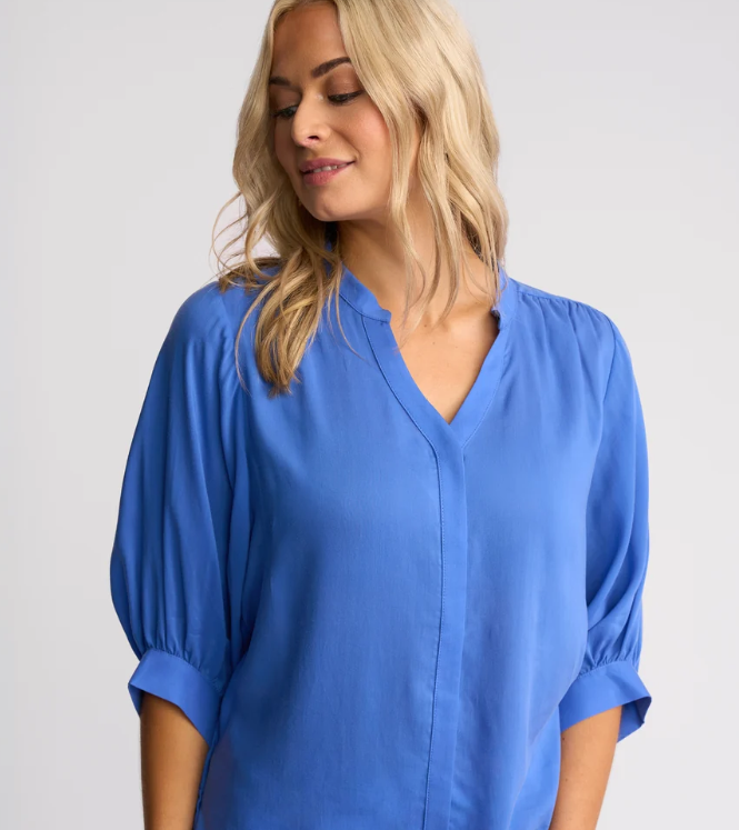 Vassalli Folk Shirt-French Blue
