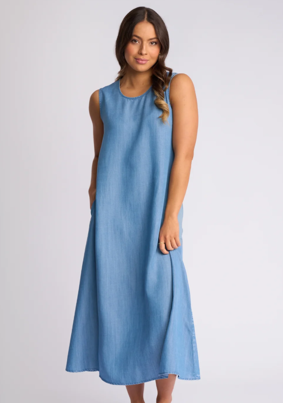 Knewe Sky Dress-Light Wash
