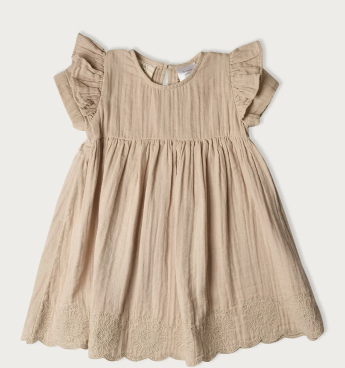 Muslin Charlotte Dress Short Sleeve Oat