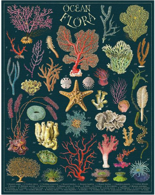 Cavallini Ocean Flora 1000 Piece Puzzle
