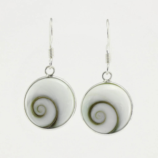 Sterling Silver Triple Drop Cats Eye Hook Earrings