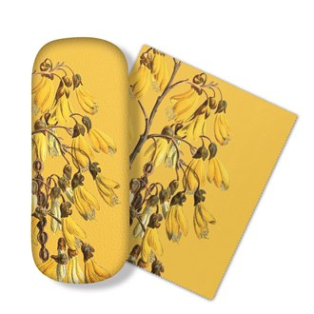 Glasses Case Set Vintage Botanical Kowhai