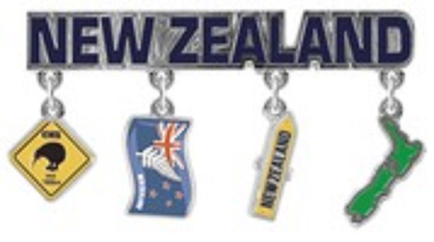 NZ Metal Charm Magnet Flag