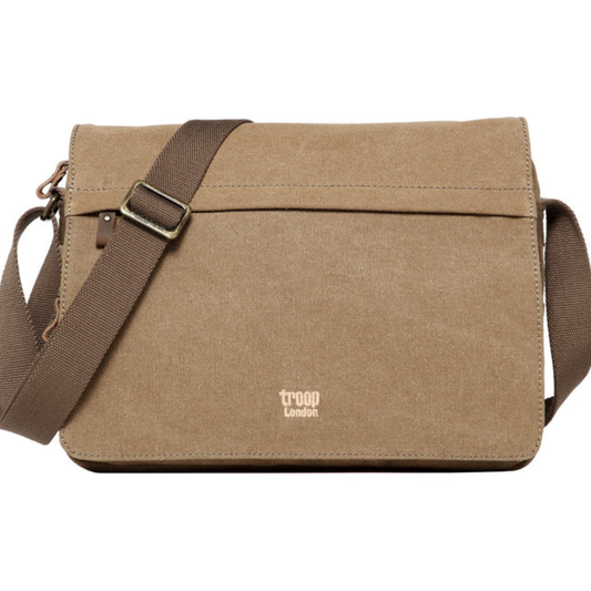 Classic Flap Front Messenger Bag - Brown