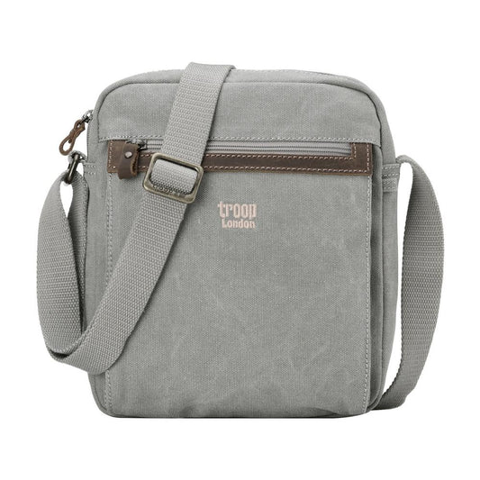 Classic Zip Top Cross Body Bag - Ash Grey