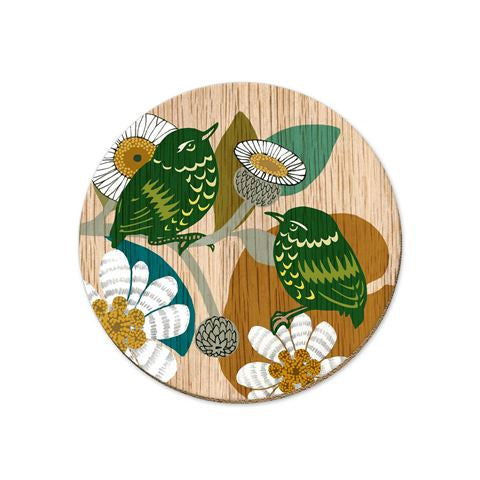 Screen Print Coaster Titipounamu