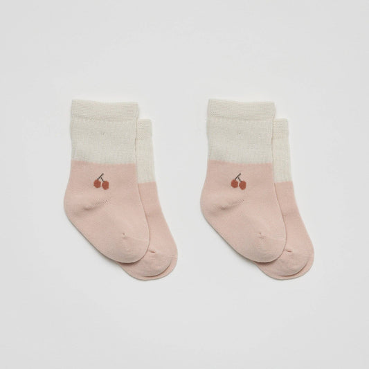 Set of 2 Socks Cherry - DUE BACK 1st July