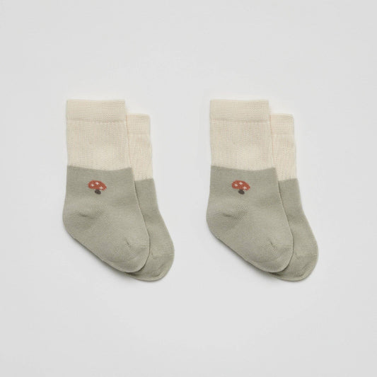 Set of 2 Socks Mushroom - DUE BACK 1st July