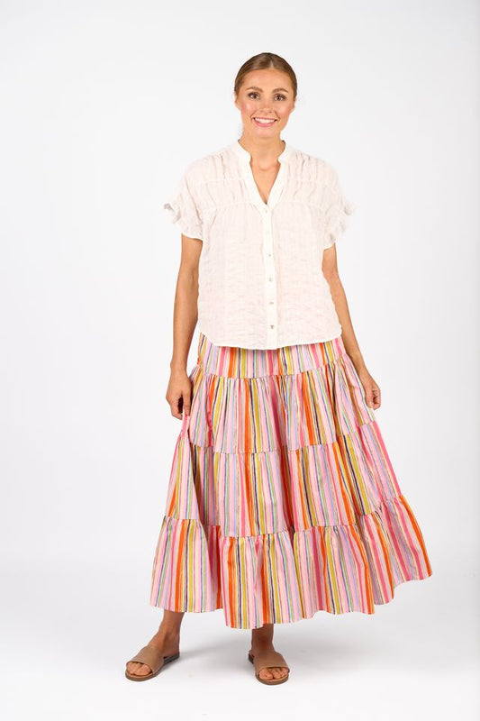 Knewe Addison Top - White Check