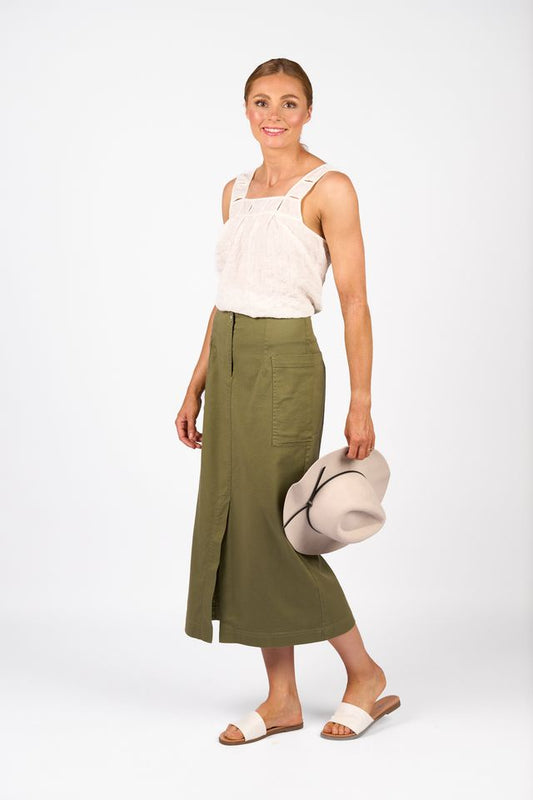 Knewe Bay Skirt-Olive