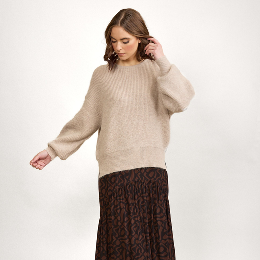 Note Sweater-Oatmeal