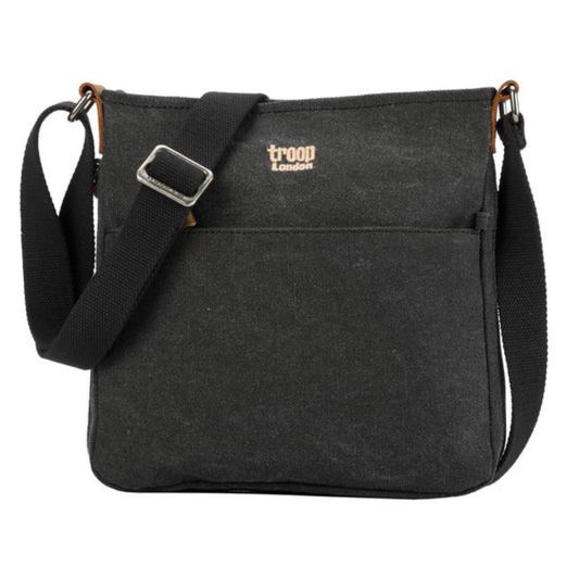 Classic Zip Shoulder Bag - Small Black Stonewash