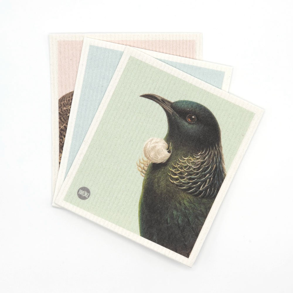 Birds of NZ Swedish Dish Cloth