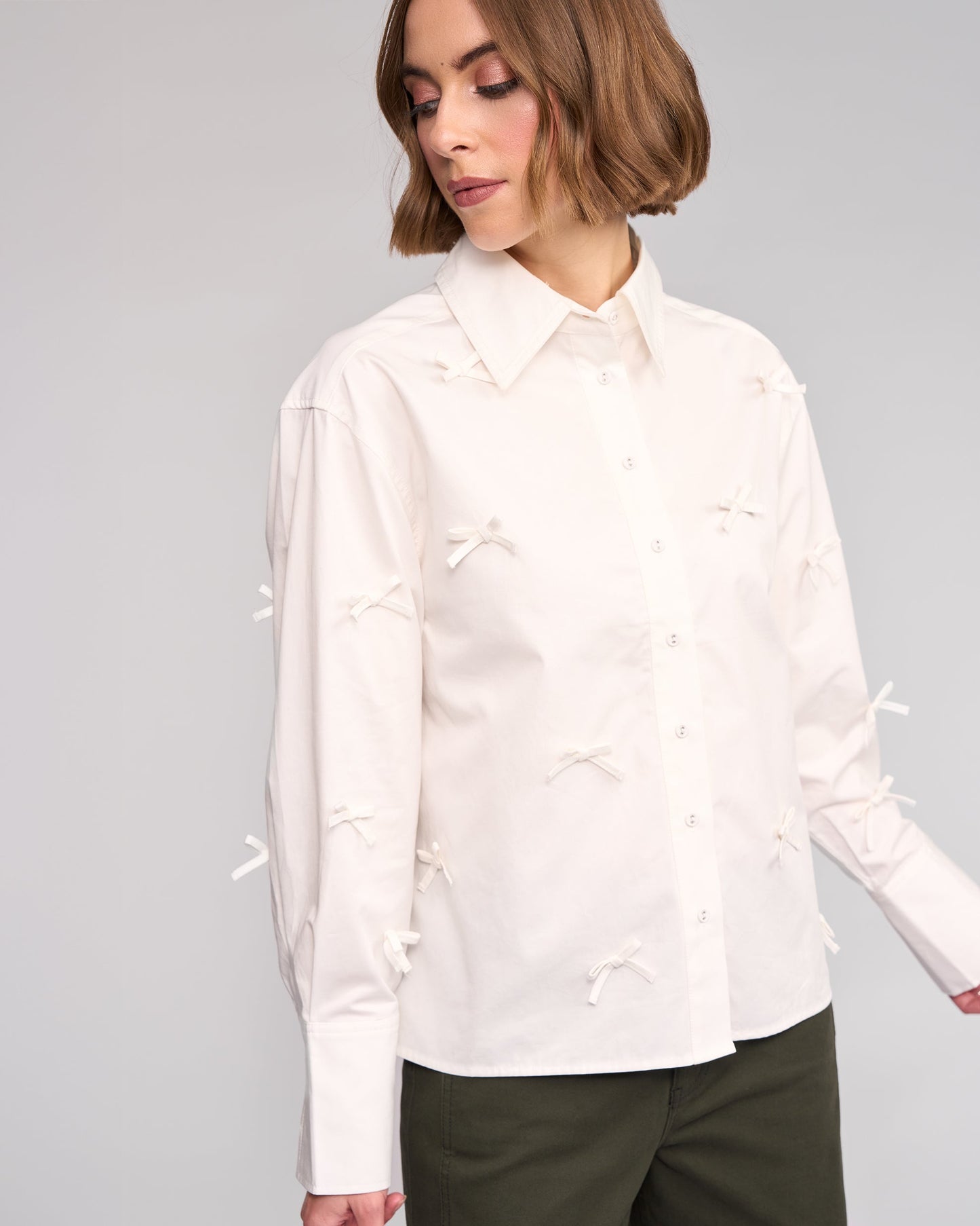 Knewe Bow Shirt-White