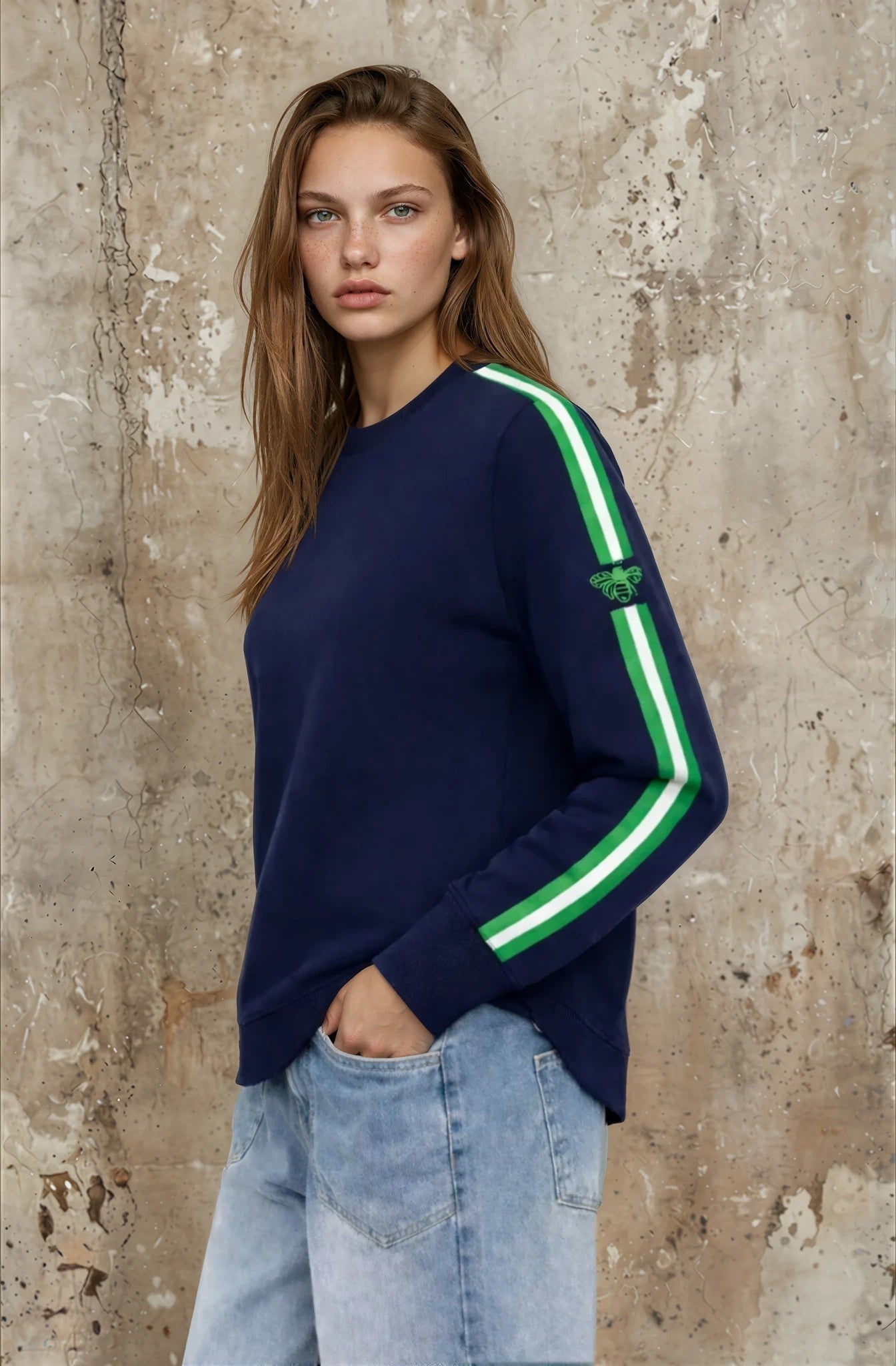 Bianca Sweat-Navy Green