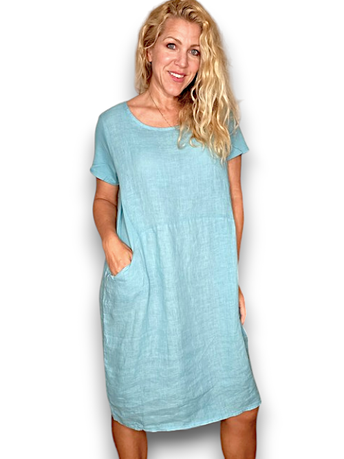 Plain Jungle Dress Light Turquoise