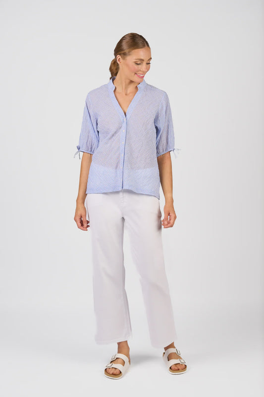 Knewe Link Shirt-Blue Stripe