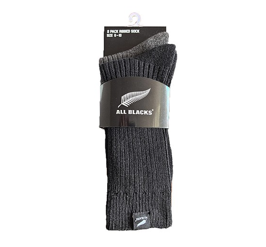 All Blacks Ribbed Socks 2 pack