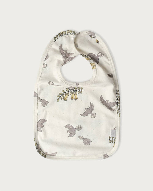 Organic Cotton Lycra Bib - Piwakawaka