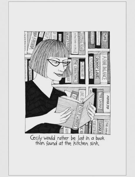 Cecily-lost in a book