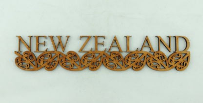 New Zealand Word Art - Wood