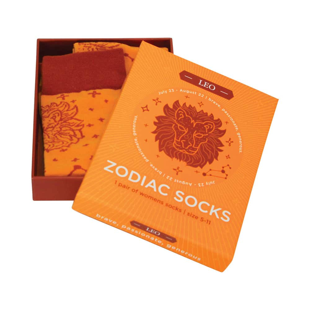 Zodiac Jacquard Boxed Socks - Leo