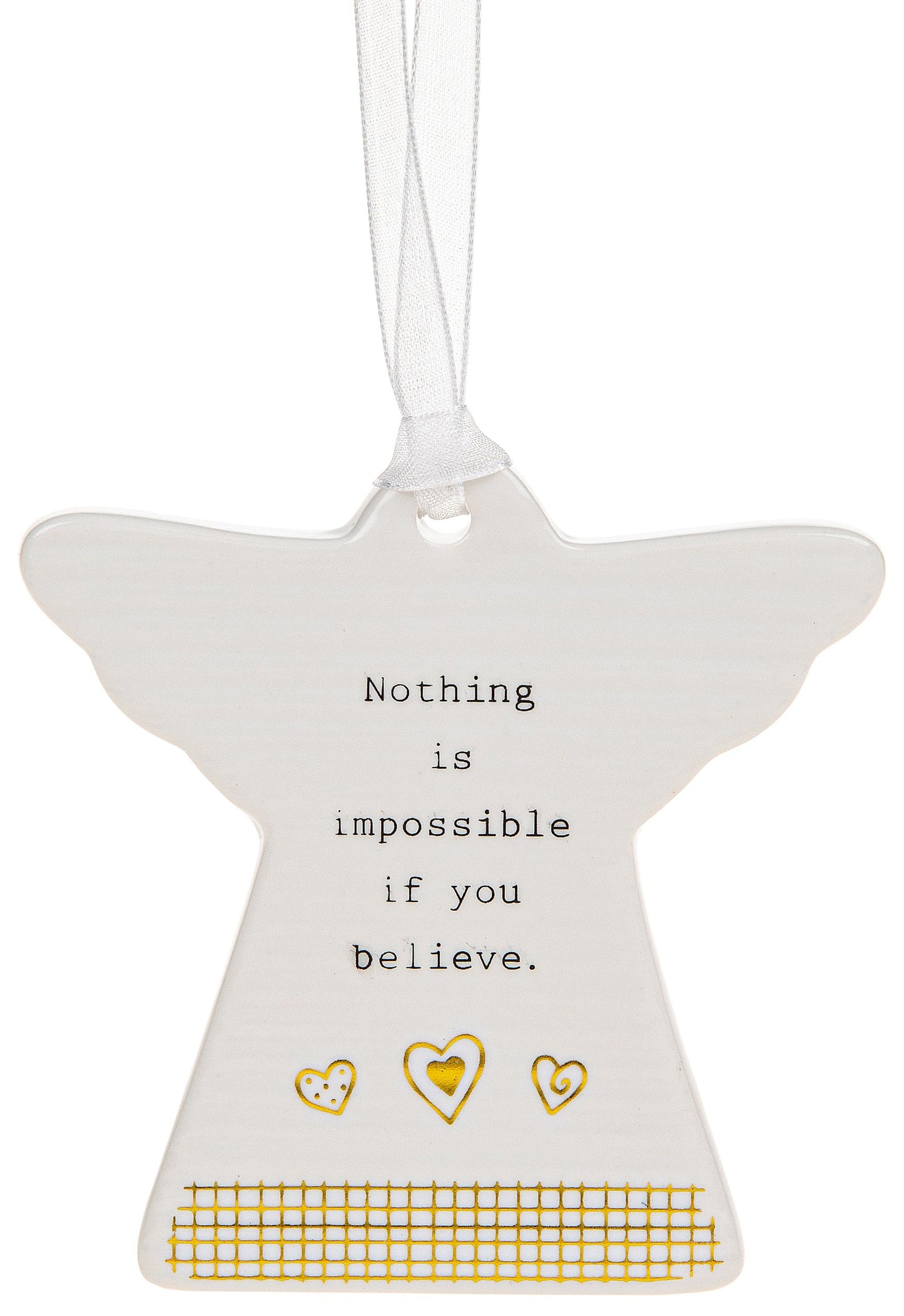 Ceramic Angel Plaque - Nothing is Impossible
