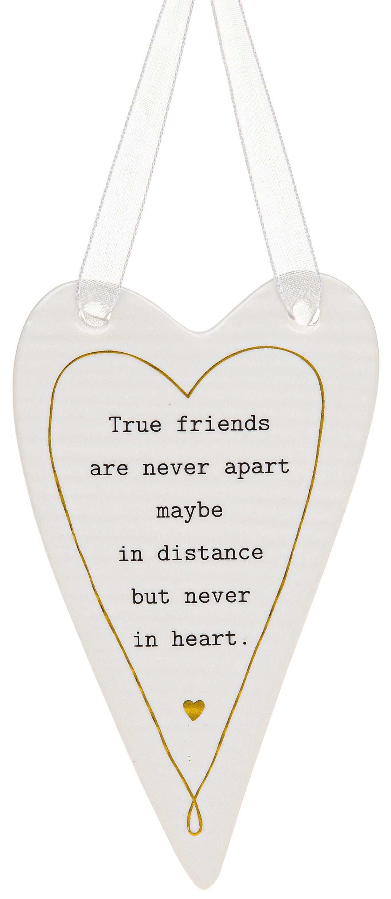 Ceramic Heart Plaque - True Friends