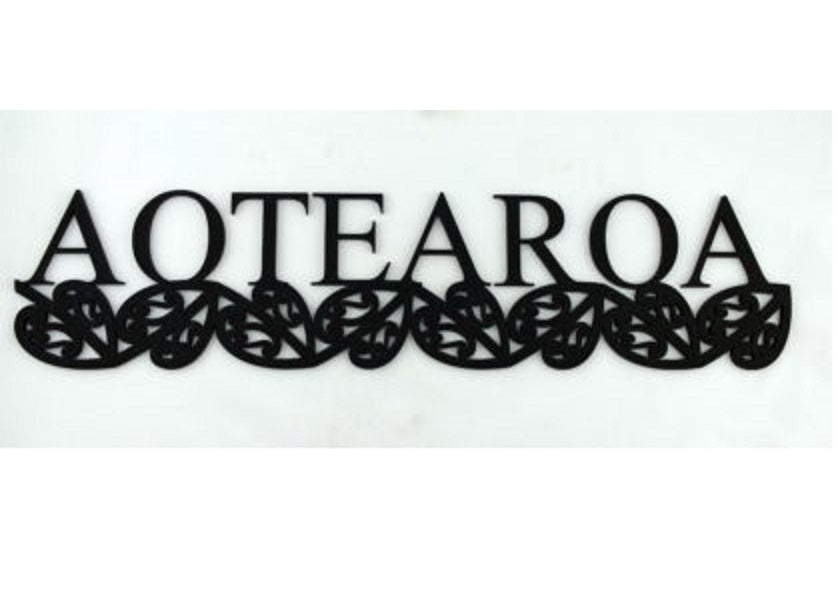 Aotearoa Word Art - Black