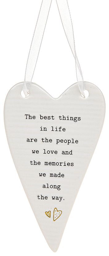 Ceramic Heart Plaque - People Love Memories