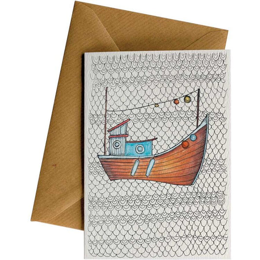 Little Difference Fishing Boat Card
