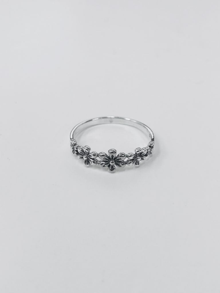 Sterling Silver Five Daisy Ring