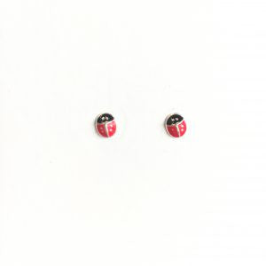 Sterling Silver Earrings - Ladybug Studs