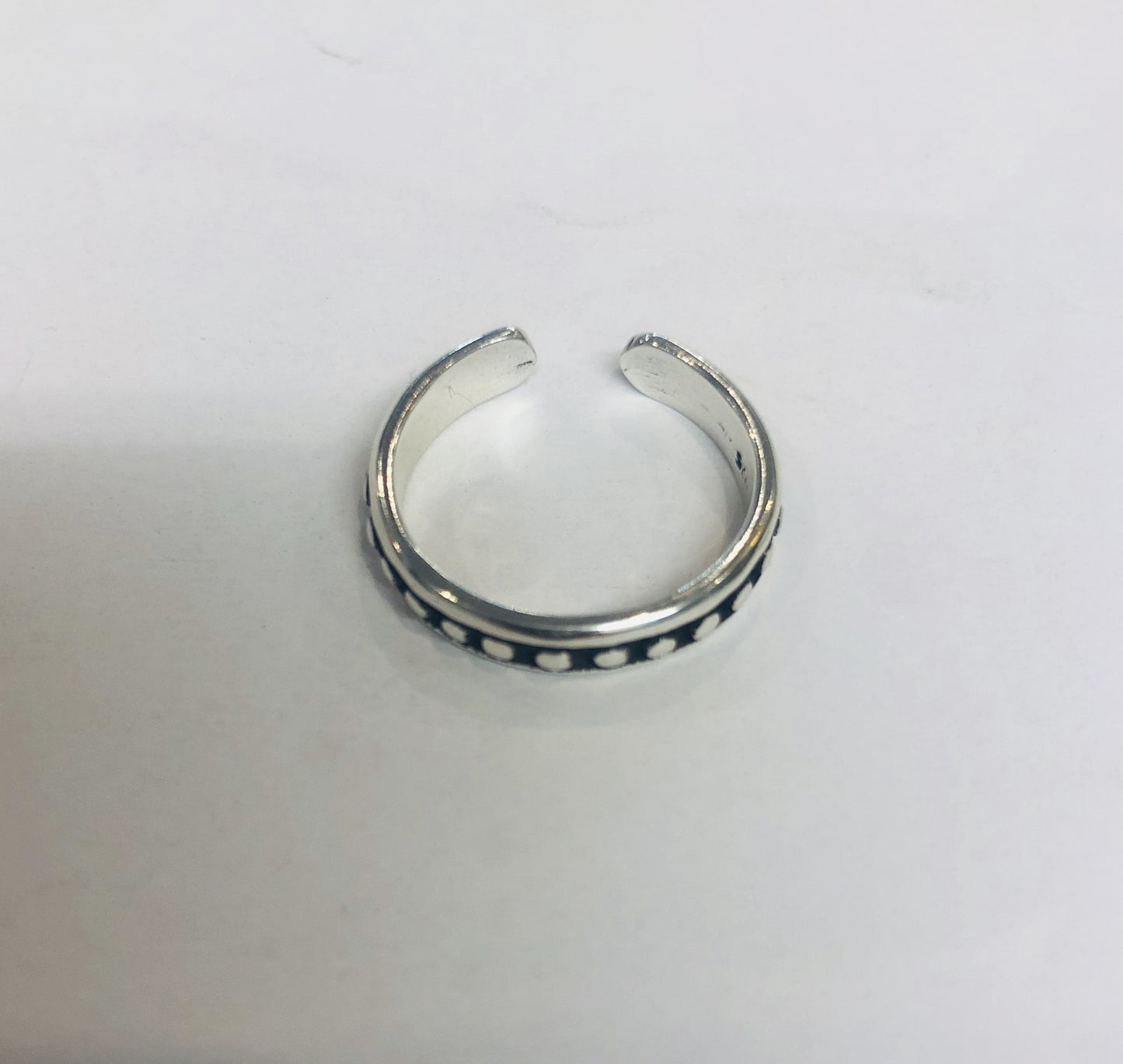 Open Size Dotted SS Ring