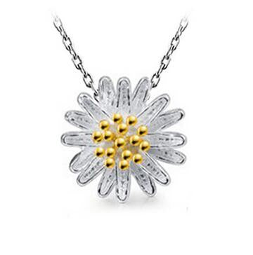 Daisy Sterling Silver Necklace - Gold