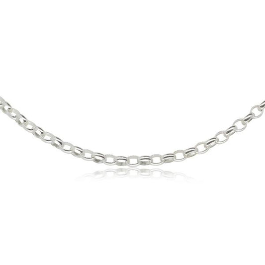 BO2 Sterling Silver Belcher Chain Oval Link Necklace