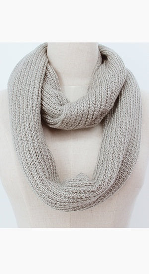 Chunky Knit Snood Silver