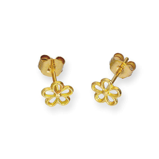 9 CT Gold Earrings - Sweet Flower