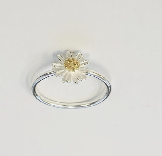 Daisy Ring - SS with Gold Centre