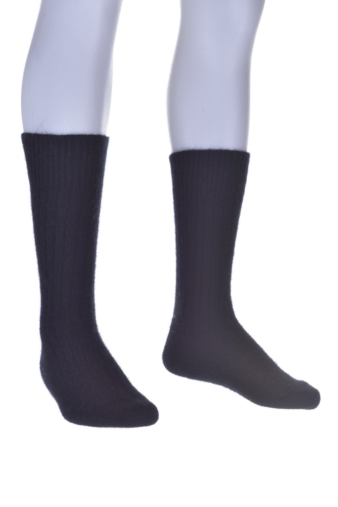 Possum Merino Rib Socks - Black