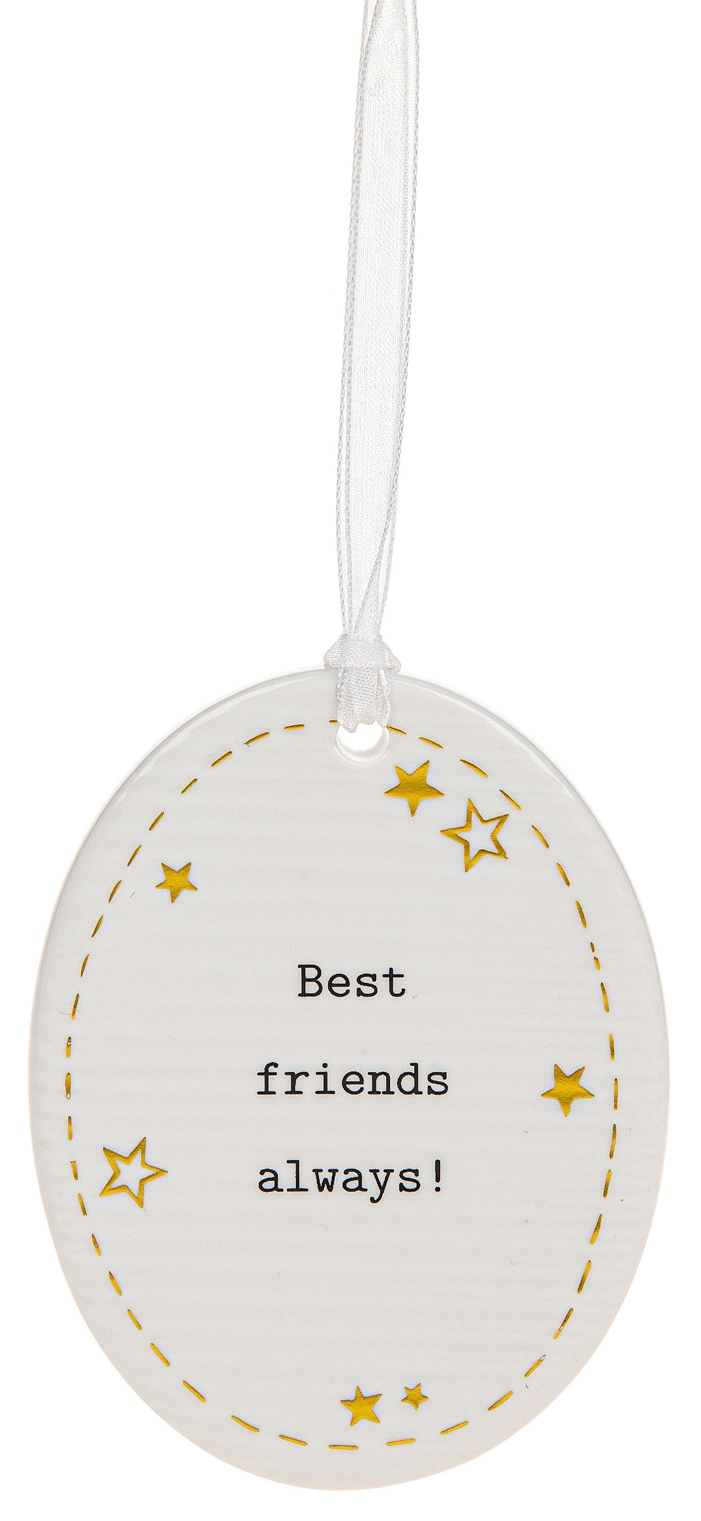 Ceramic Oval Plaque - Best Friends