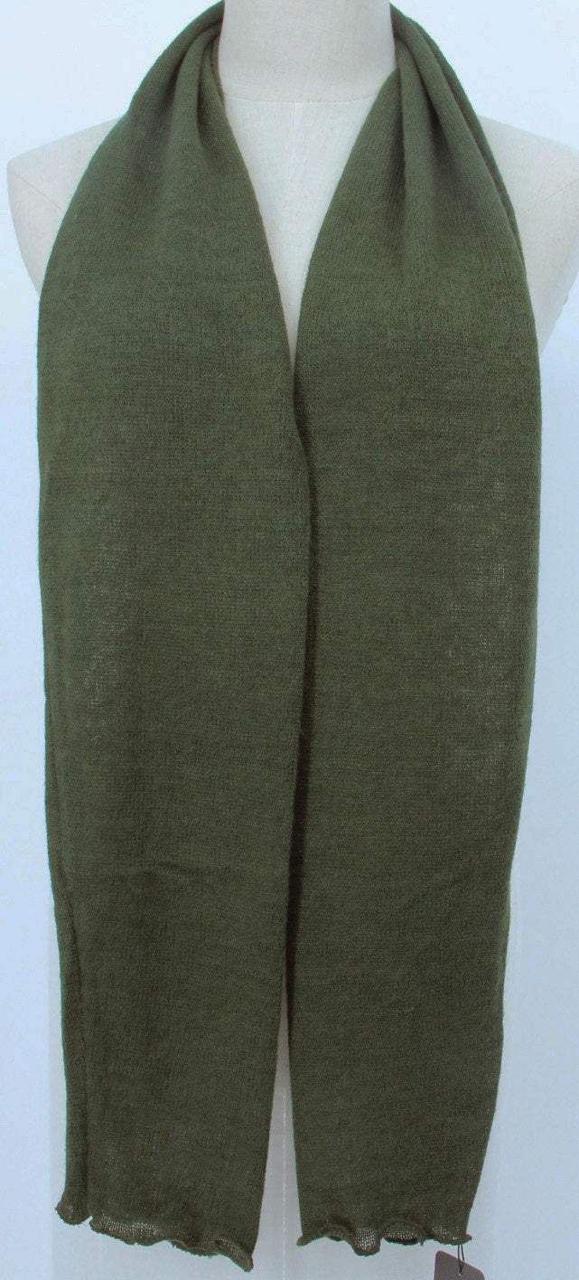 Thin Knit Scarf Olive