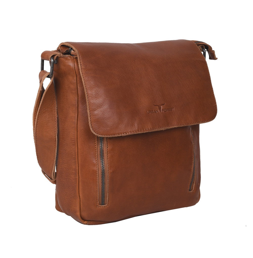 Cooper Leather Body Bag - Riley Cognac